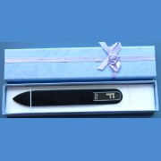 BOHEMIA Skleněný pilník Swarovski střední 140/2mm písmeno - "F" ABECEDA Swarovski